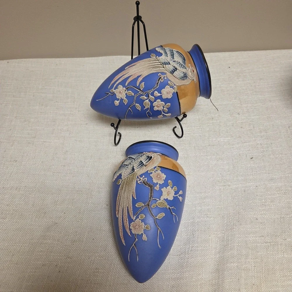 Vintage Japanese Lusterware Wall‎ Pockets